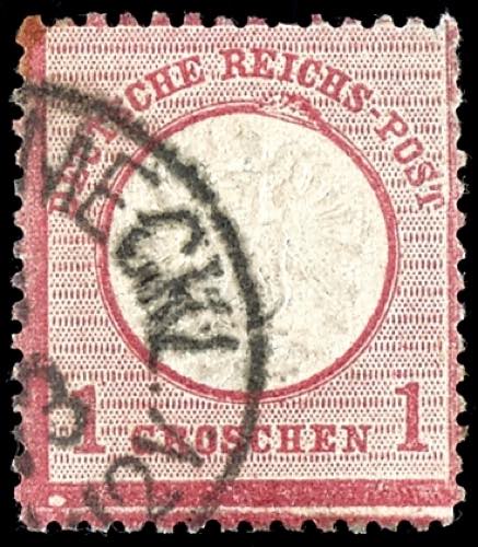 German Reich 1 Gr. Rose with plate ... 