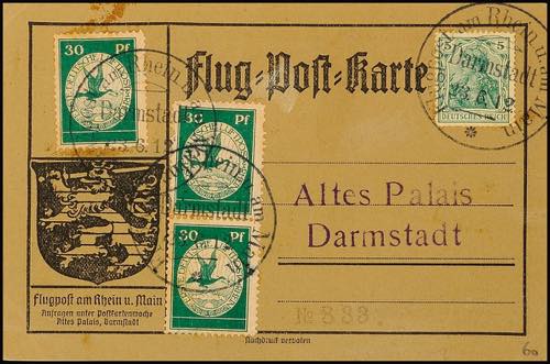 Airmail Rhein-Main 30 Pfg Rhein / ... 