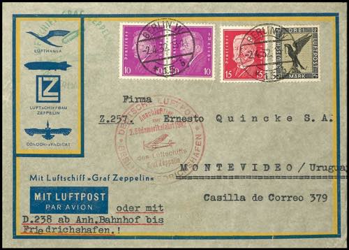 Zeppelin Mail 1932, 2. South ... 