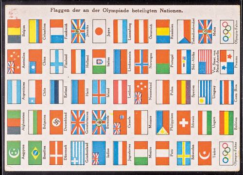 Olympiade 1936 1936, Flaggen der ... 