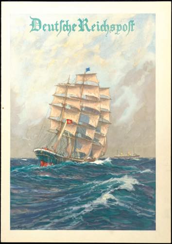 Schmucktelegramme \sailing ship ... 