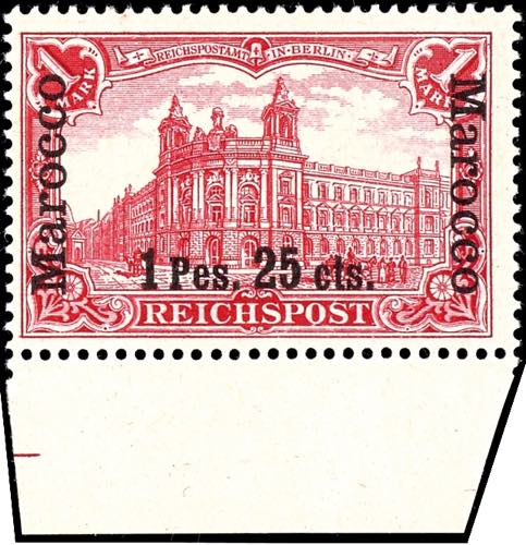 Deutsche Post in Marokko 1 Mark ... 