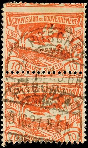 Oberschlesien 10 Pfg. Postal stamp ... 
