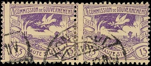 Oberschlesien 15 Pfg. Postal stamp ... 