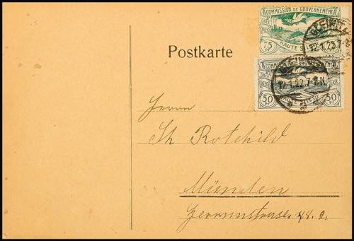 Oberschlesien 75 Pfg. Postal stamp ... 