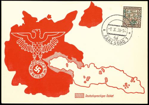 Karlsbad 10 Heller postal stamp, ... 