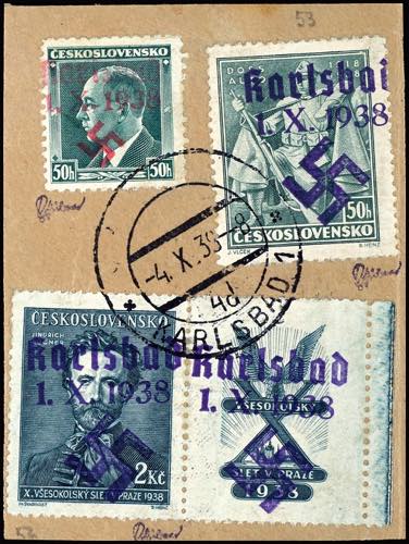 Karlsbad 50 Heller postal stamp ... 