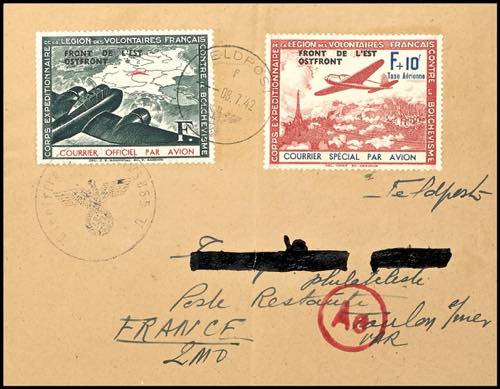 France 1942, post paid fieldpost ... 