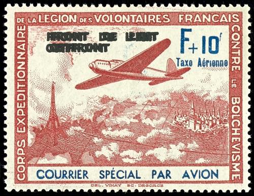 France F+10 F. Red airmail ... 