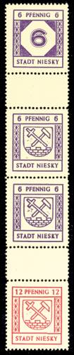 Niesky 6 Pfg and 12 Pfg postal ... 
