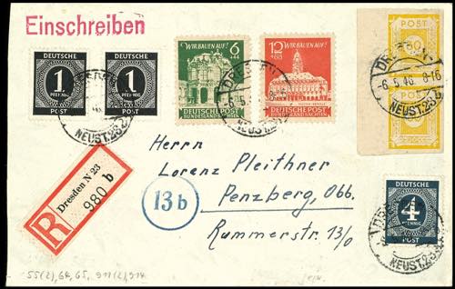 Soviet Sector of Germany 6 Pfg and ... 