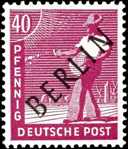 Berlin 40 Pf. Black overprint, ... 
