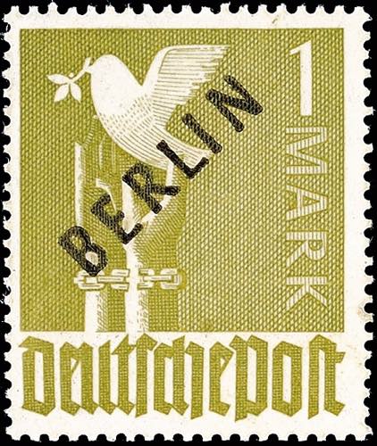 Berlin 1 Mark black overprint with ... 