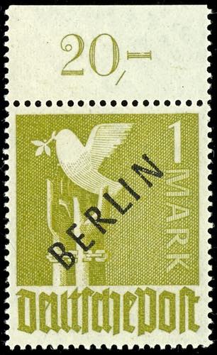 Berlin 1 Mark black overprint in ... 