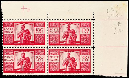 Italy 100 L. Postal stamp, ... 