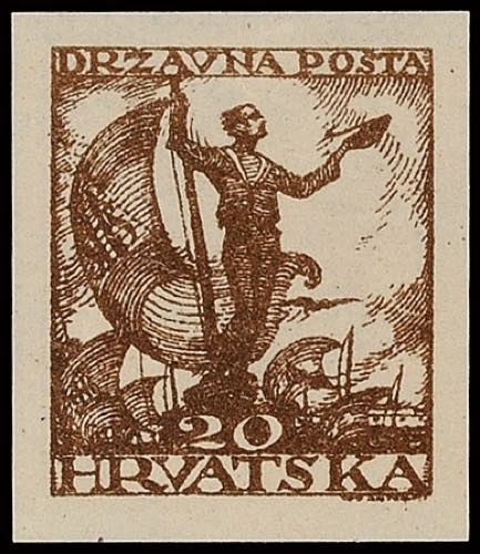 Jugoslavia 20 F. Postal stamps ... 