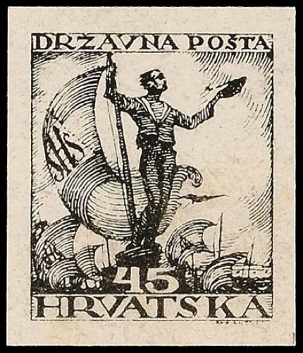 Jugoslavia 45 F. Postal stamps, ... 