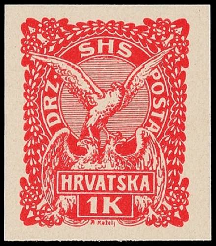 Jugoslavia 1 Kr. Postal stamp, on ... 