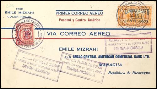 Luftpost 1929, Panama, Erstflug ... 