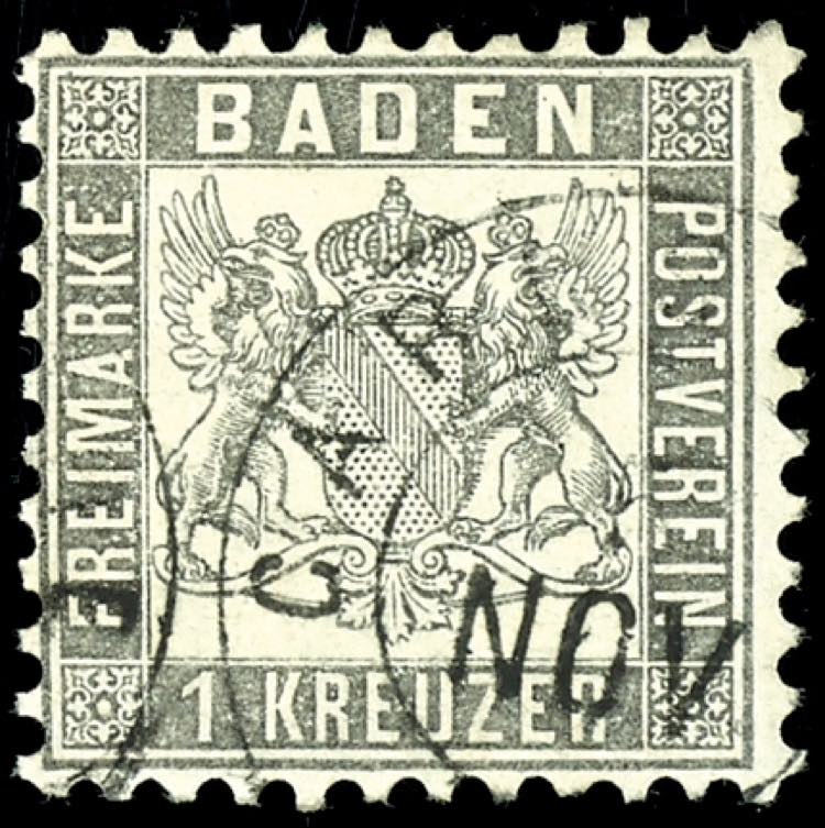Baden 1 kreuzer silver gray, ... 