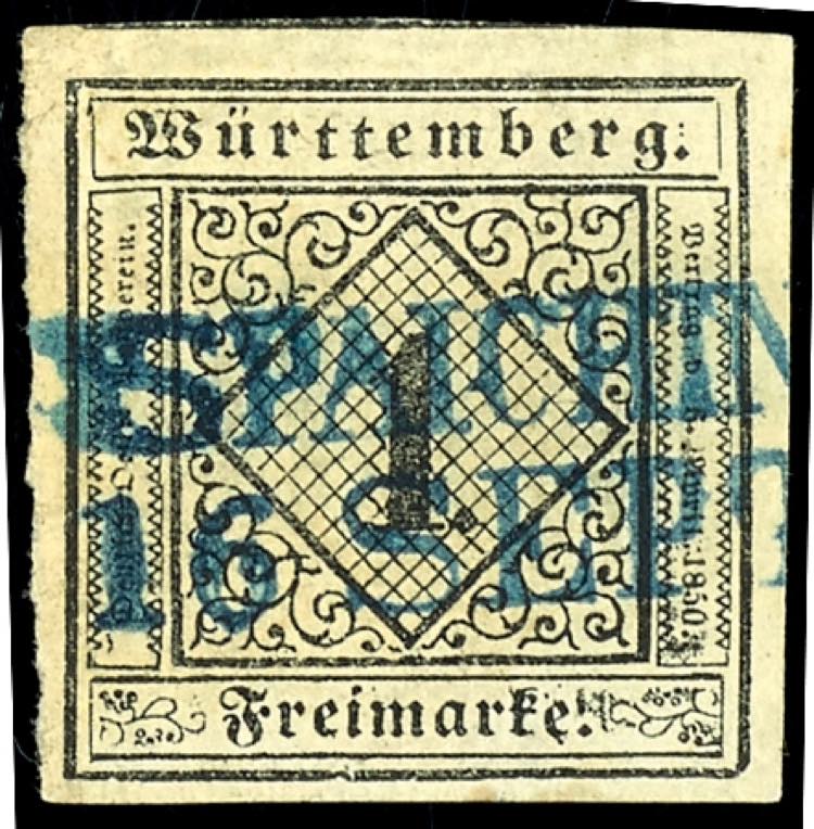 Württemberg 1 Kr. auf sämisch, ... 