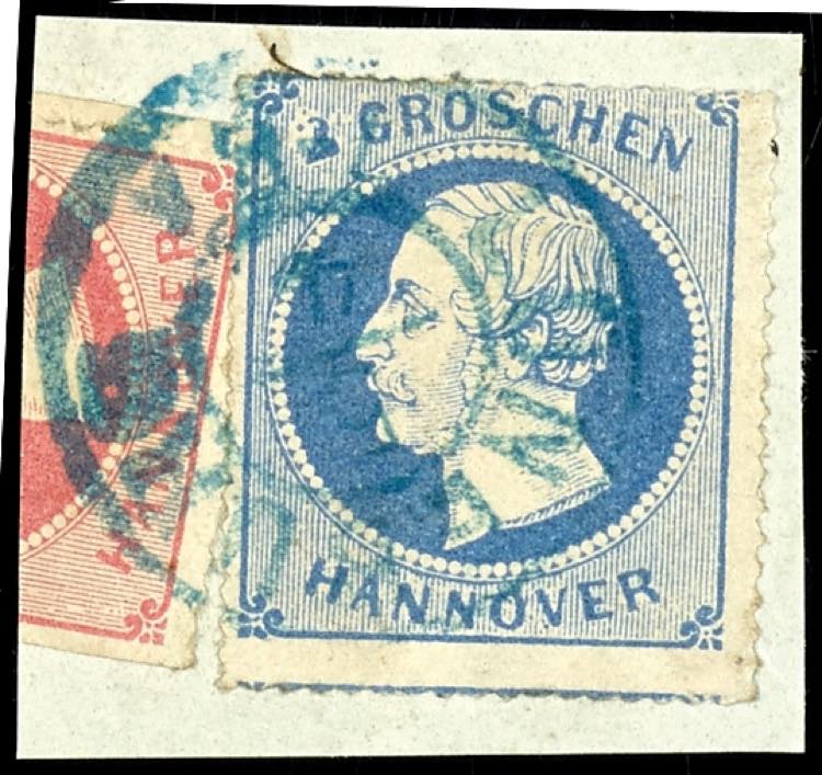 Hanover 2 Groschen blue, white ... 