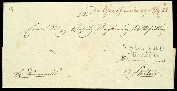 Prussia - Pre-stamp Mail 1822, de ... 