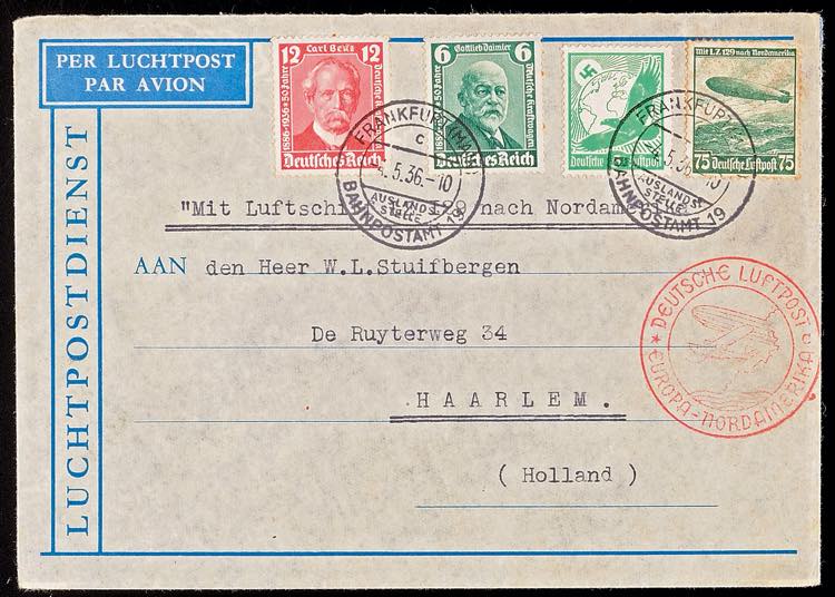 Zeppelinpost nach Sieger 1936, 1. ... 