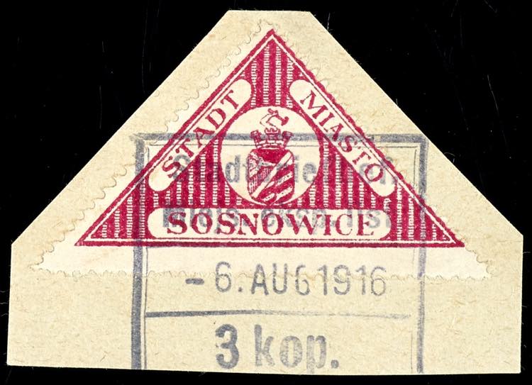 Sosnowice 3 K. Order stamp used on ... 