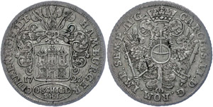Hamburg City 8 Shilling, 1726, ... 