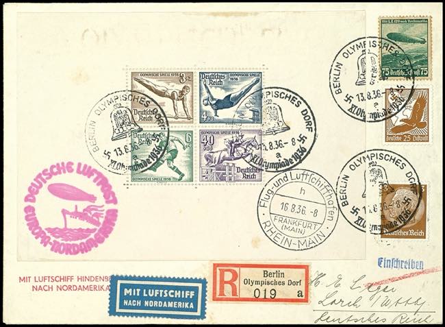 Zeppelin Mail 1936, 7. North ... 