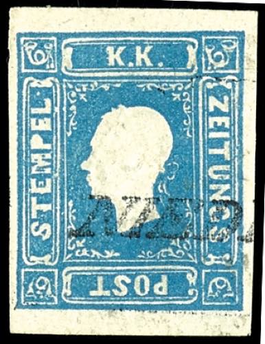 Austria 1, 05 Kr. Blue with plate ... 