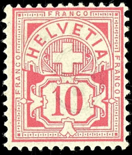 Switzerland 1882, 10 c. Rose, ... 