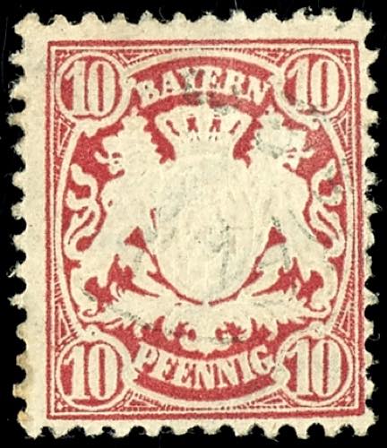 Bavaria 10 Pf red watermarked 2 in ... 