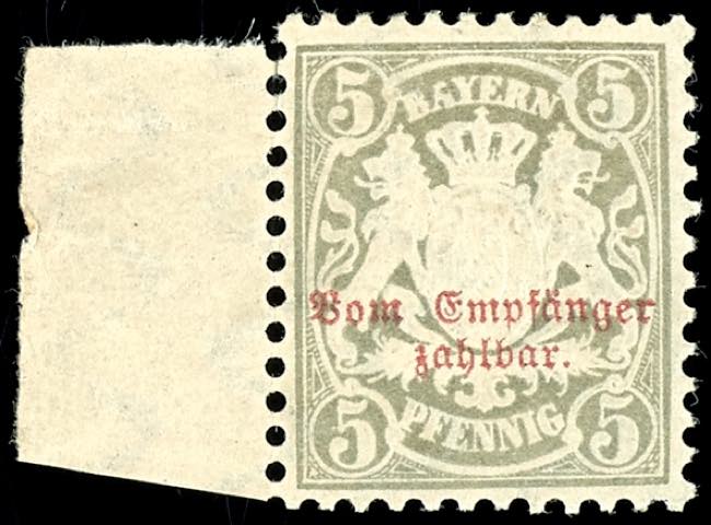 Bavaria Postage Due Stamps 5 Pf in ... 