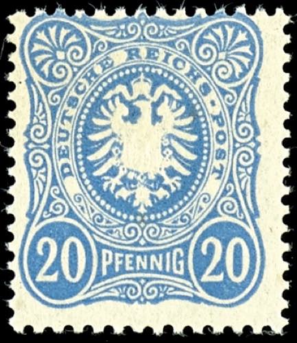German Reich 20 Pfg lively cobalt, ... 