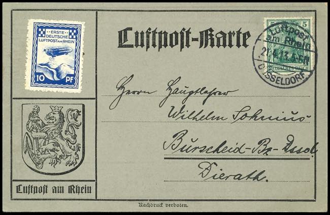 Semi-official Airmail Stamps 1913, ... 