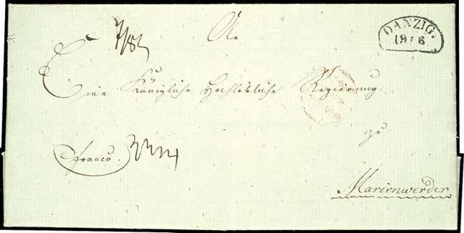 Pre-stamp Mail 1831, strong ... 