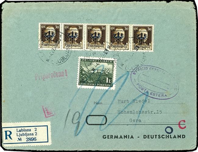 Ljubljana 30 C. Postal stamp (5) ... 