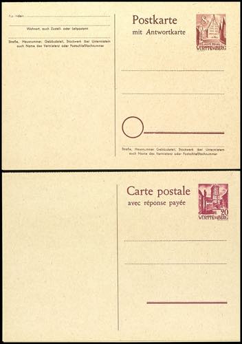 Postal Stationary French Zone 8 ... 