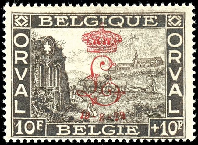Belgium 1929, 5 c. - 10 Fr. Orval ... 