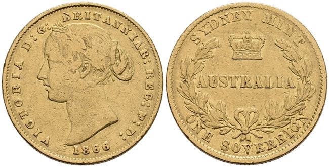 Australia Sovereign, 1866, ... 