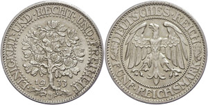 Münzen Weimar 5 Reichsmark, 1933, ... 