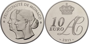 Monaco 10 Euro, 2011, fools about ... 