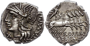 Coins Roman Republic M. Baebius Q. ... 