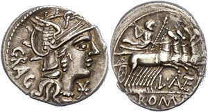 Coins Roman Republic L. Antestius ... 