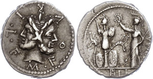 Coins Roman Republic M. Furius ... 