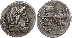 Coins Roman Republic L. Rubrius ... 