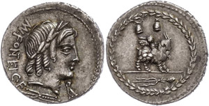 Coins Roman Republic Mn. Fonteius ... 