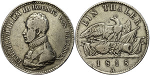 Prussia Thaler, 1818, Frederic ... 
